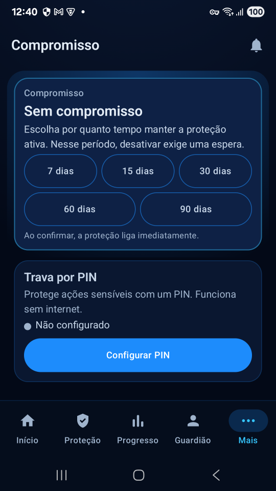 Tela de Compromisso do Aegis